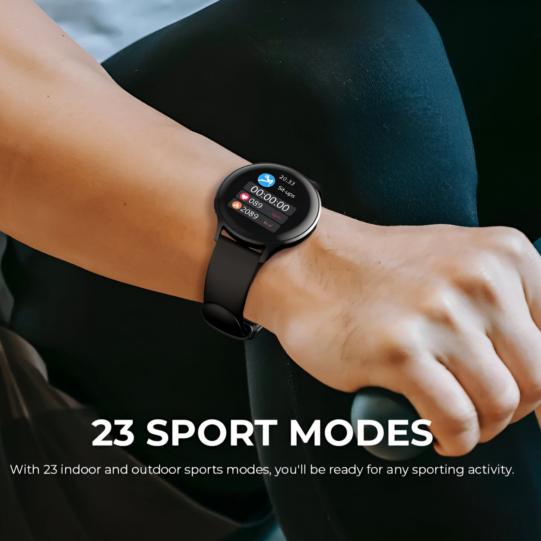 Smartwatch Deportivo Ultra Fino WaterProof +23 Funciones BLK