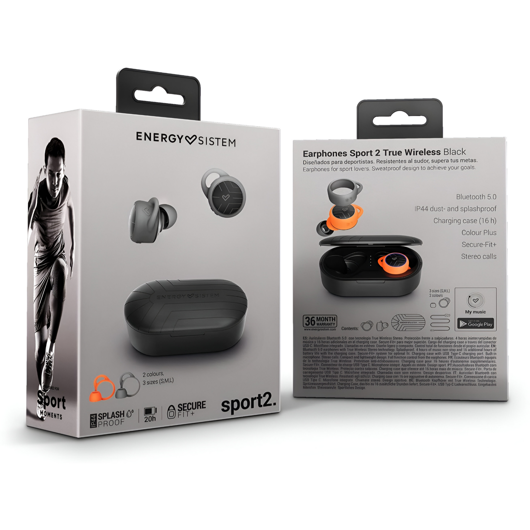Audífonos Energy Sistem Earphones Sport2 TWS BT5 Secure Fit+