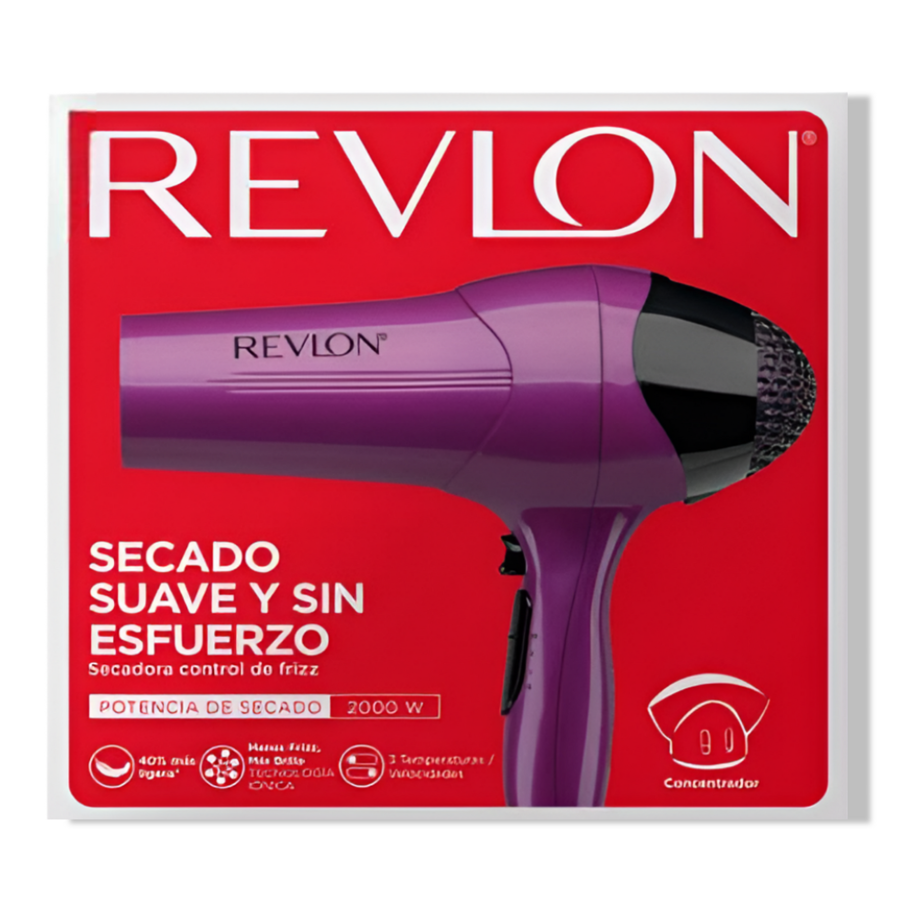 Secador de Cabello Revlon Ionic Pro 2000W - DR773PLA2 Morado