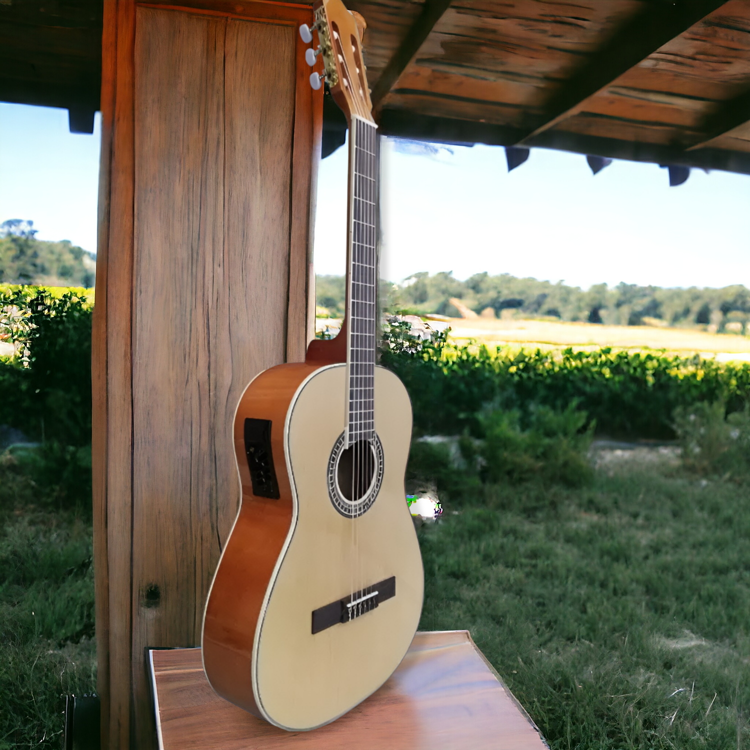 Guitarra Electroacústica Sevillana 39” Con Alma + Funda 8941