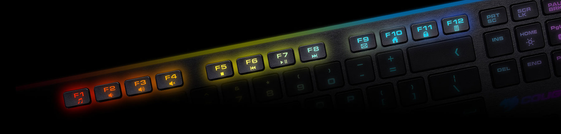 Teclado Gamer Rgb Cougar Vantar Pro Teclas Planas Anti-Ghosting