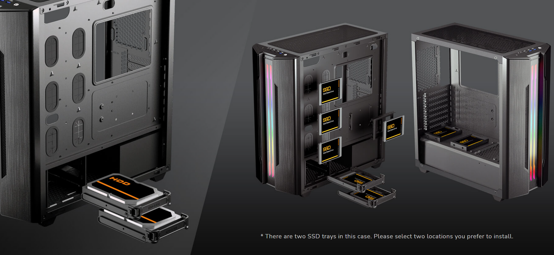 Gabinete Gamer Cougar Gemini S ARGB Vidrio Lateral Templado