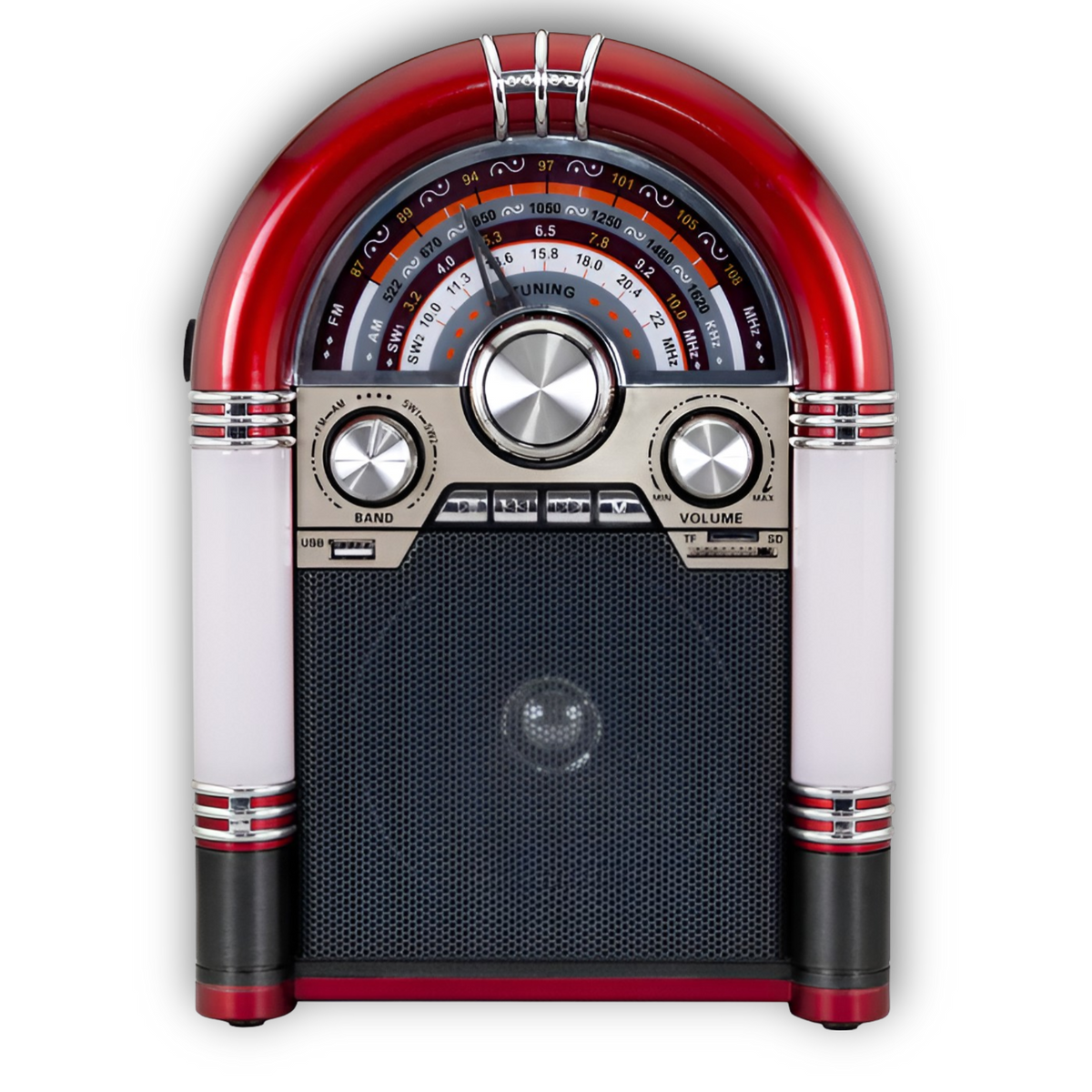 Parlante Retro Rockola XL Bluetooth Recargable Iluminada AP2053