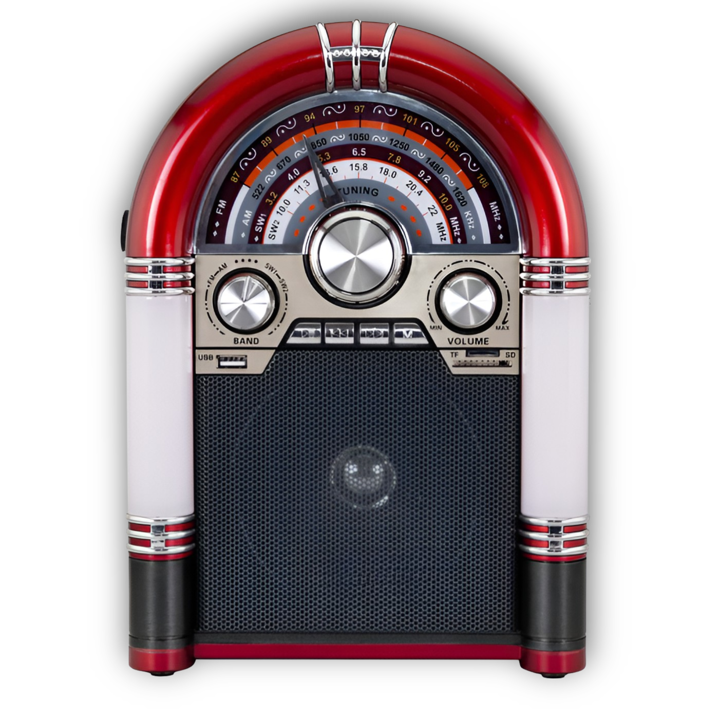 Parlante Retro Rockola XL Bluetooth Recargable Iluminada AP2053