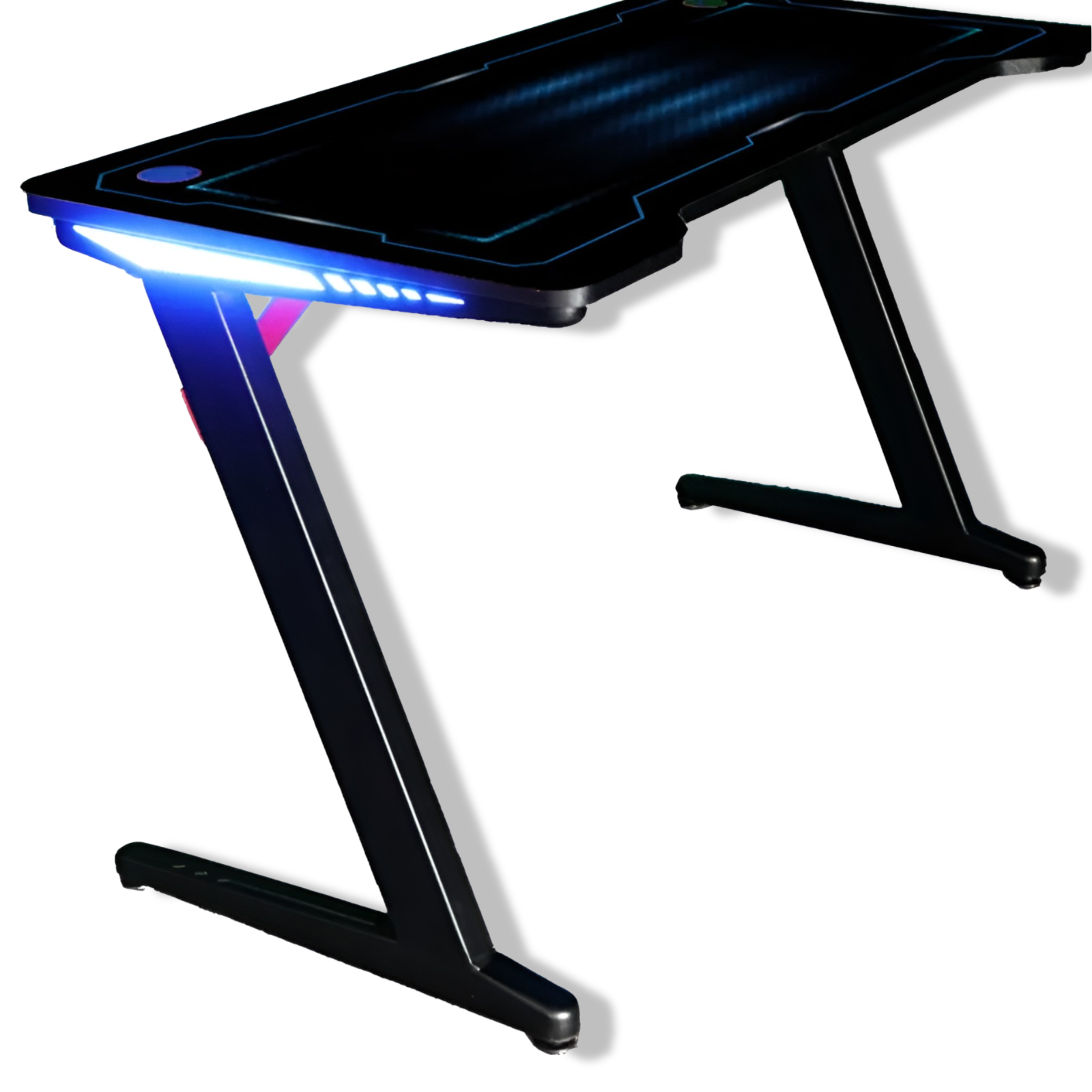 Escritorio Gamer Z Retro Iluminado RGB Acero Reforzado RX28