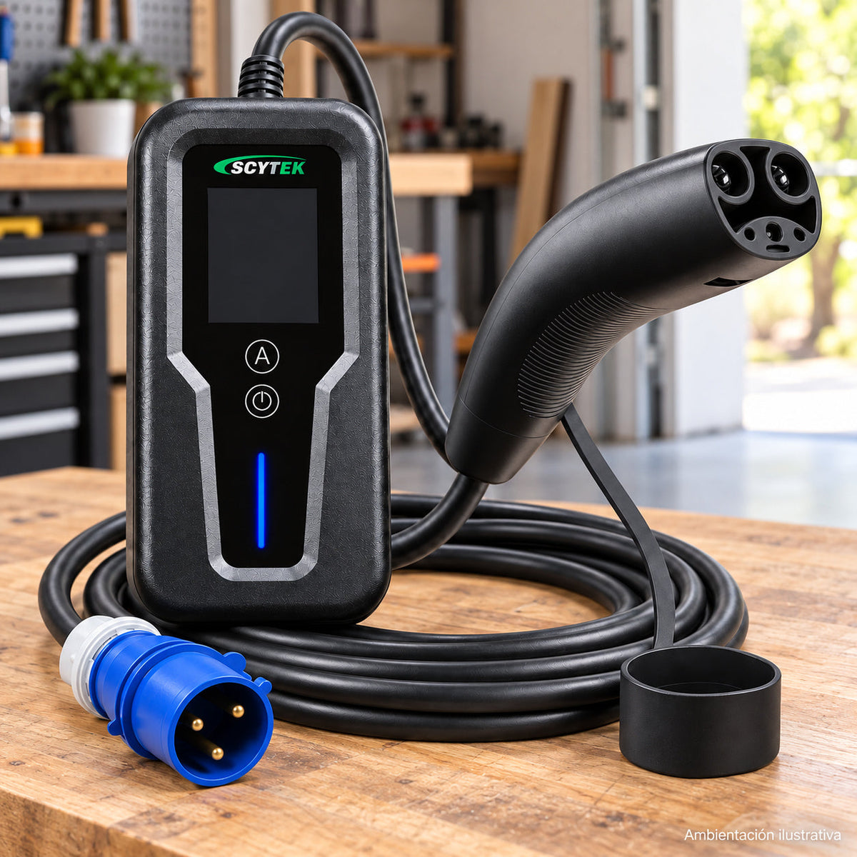 Cargador Auto Eléctrico Portátil Tesla NACS 7kW 32A