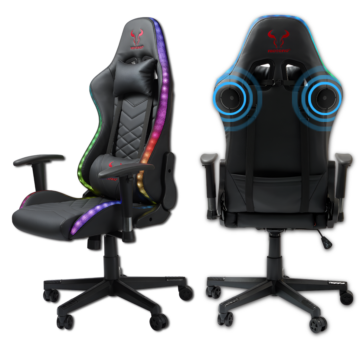 Silla Gamer RGB Riotoro Spitfire X1S Plus Confort + Speaker BT