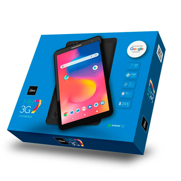 Tablet Phone Mlab 7” + 3G Android 11 / Quad Core / 2GB /16GB