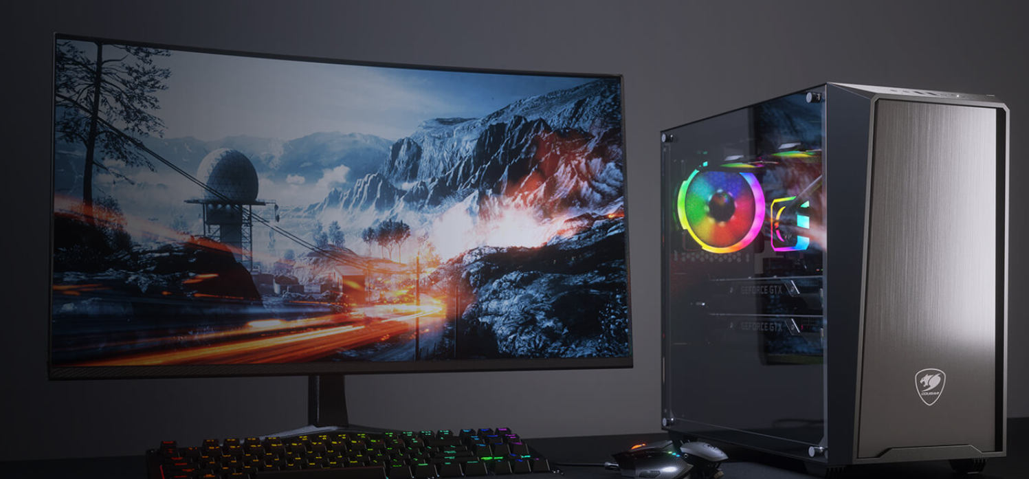 Gabinete Cougar MG130-G con Vidrio Lateral Templado