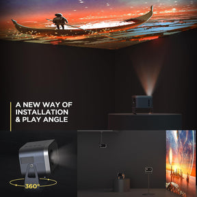 Proyector Funfoox MY Android 9 + Miracast HD 150” LED 4500LM