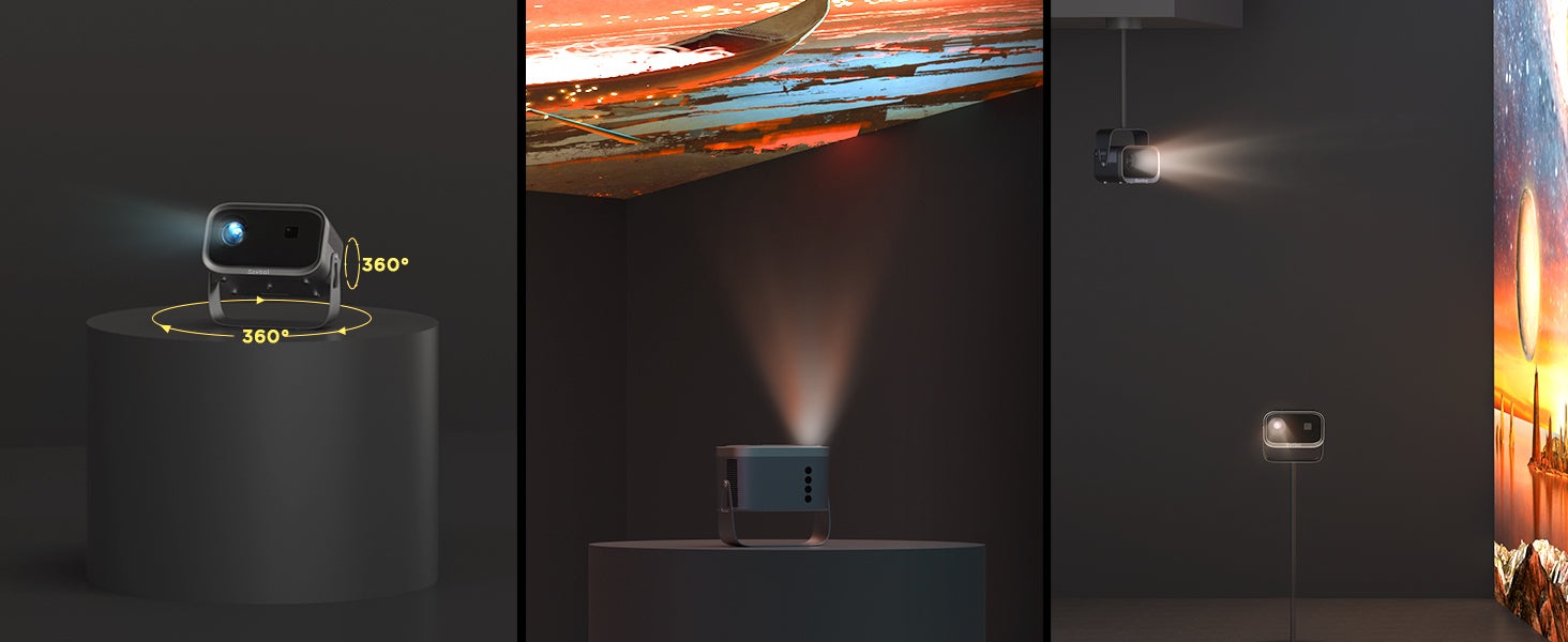 Proyector Funfoox MY Android 9 + Miracast HD 150” LED 4500LM