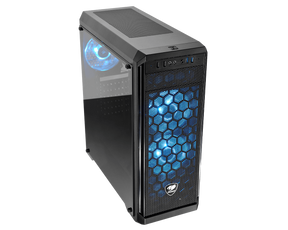 Gabinete Cougar + Lateral Vidrio Templado +3 FAN MX330-G AIR