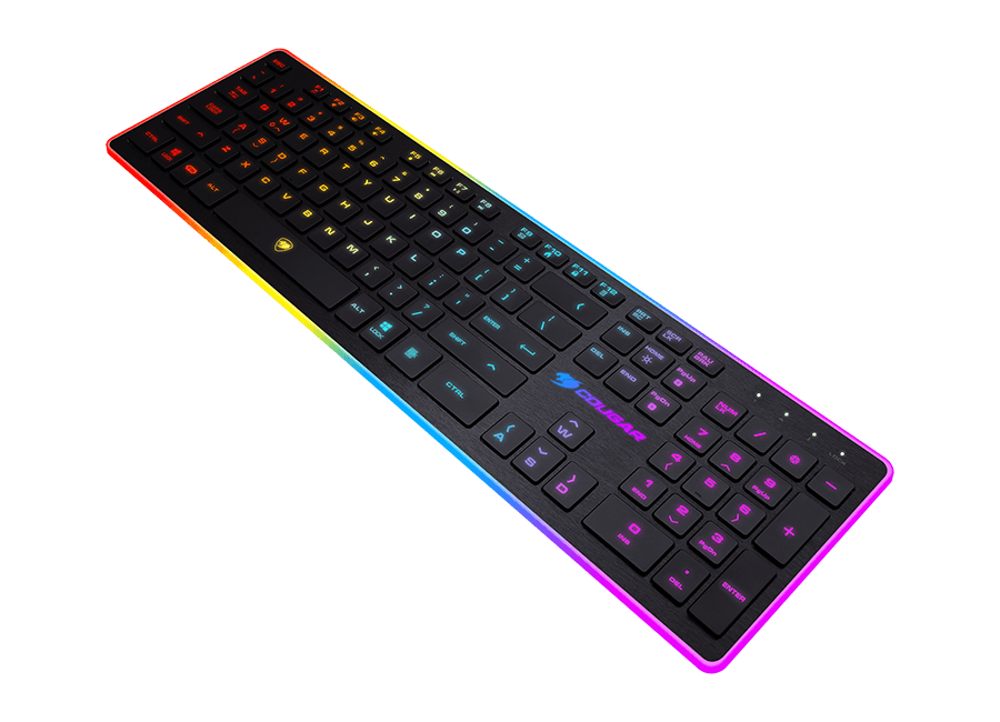Teclado Gamer Rgb Cougar Vantar Pro Teclas Planas Anti-Ghosting