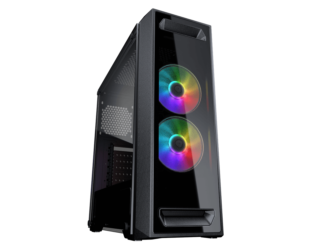 Gabinete Gamer Cougar MX-350 Vidrio Templado + 2 Cooler ARGB