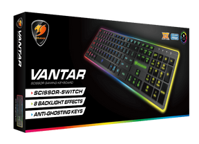 Teclado Gamer Rgb Cougar Vantar Pro Teclas Planas Anti-Ghosting