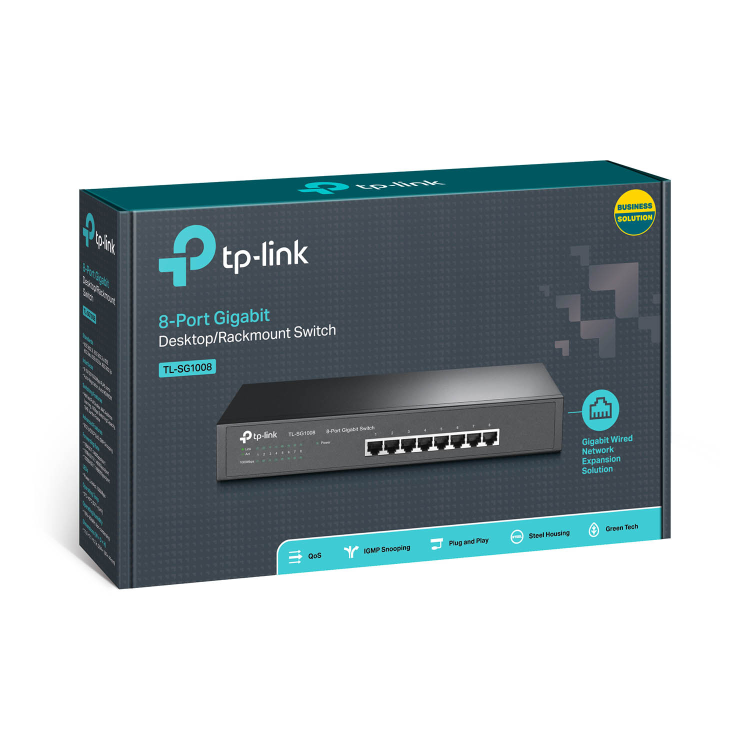 Switch Tp-Link 08 Puertos Gigabit Tl-Sg1008 High Speed