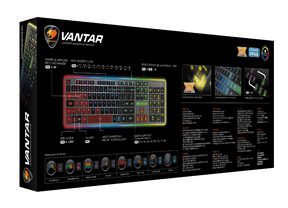 Teclado Gamer Rgb Cougar Vantar Pro Teclas Planas Anti-Ghosting