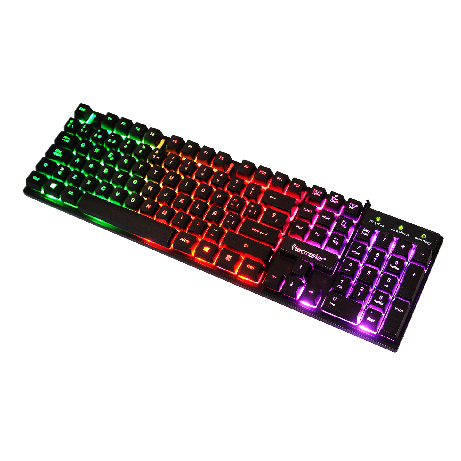 Teclado Gamer con Retro Iluminación RGB Tecmaster TM-100510