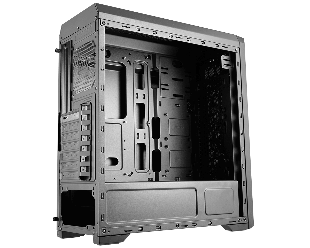 Gabinete Cougar + Lateral Vidrio Templado +3 FAN MX330-G AIR