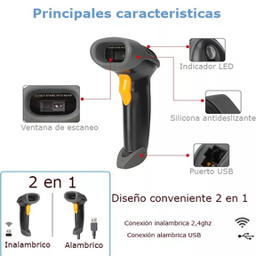 Lector de Códigos de Barra Bluetooth CCD IP54 Utek UT-BSCBT8