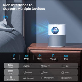 Proyector Funfoox Torre MS Miracast FHD 250” LED 4500Lm Wifi