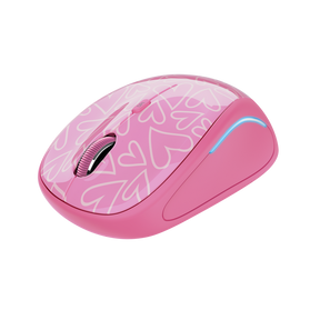 Mouse Inalambrico Rosado Retro Iluminado Rgb Trust Yvi 22336