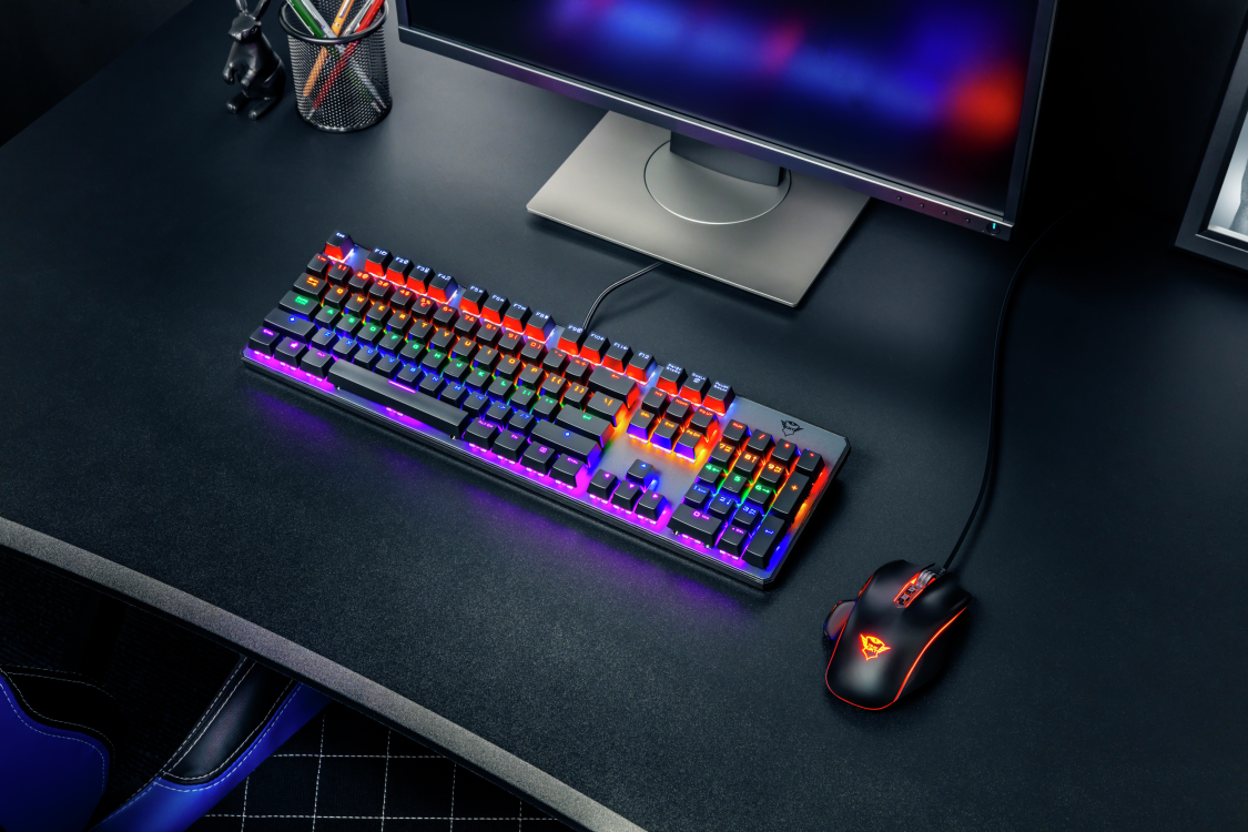 Teclado Mecanico Profesional Trust Asta Gxt 865 Multiplataformas