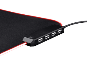 Mouse Pad Gamer Trust Glide L Rgb con Hub Usb 4 Puertos