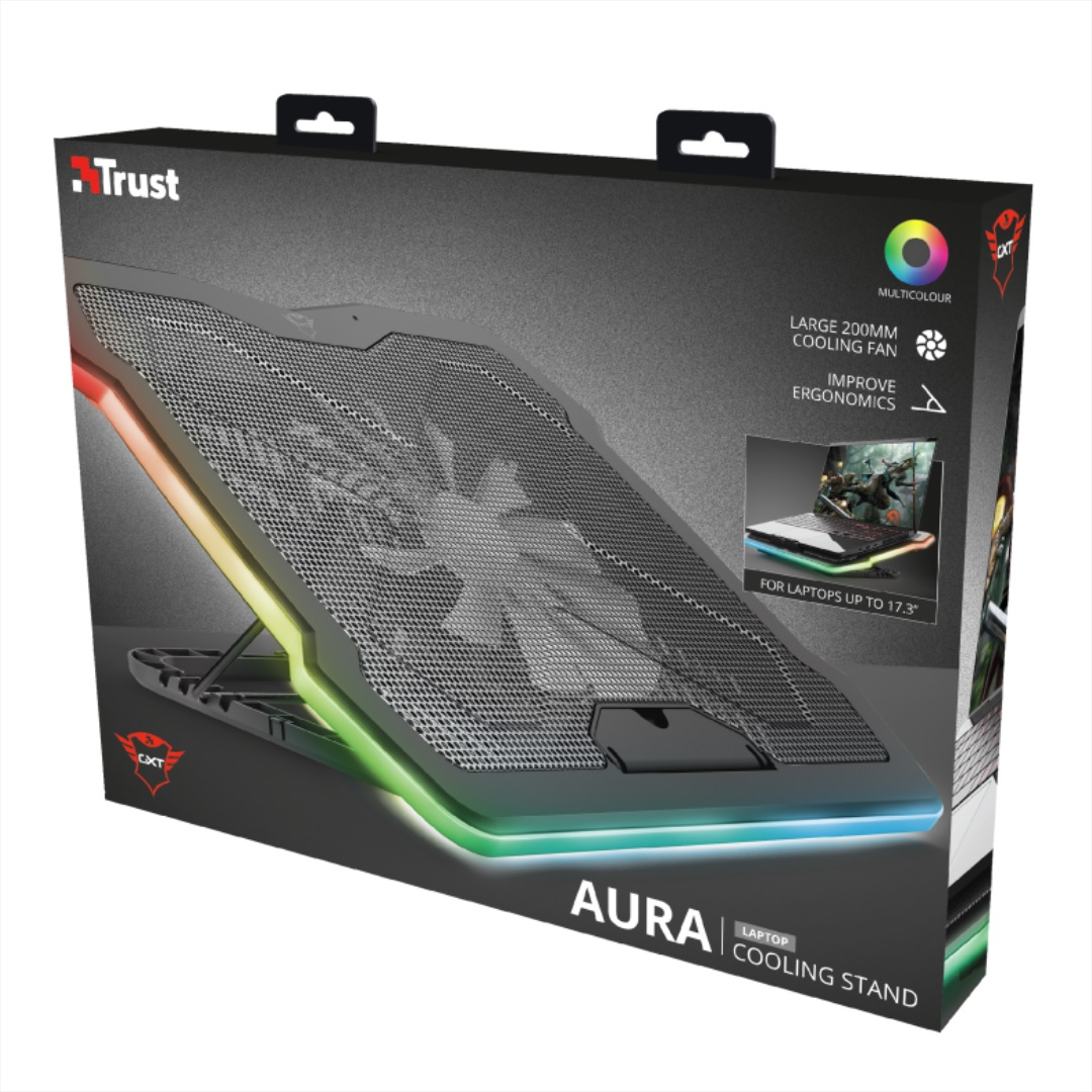 Ventilador para Notebook Trust GXT Aura RGB 17.3” Ajustable