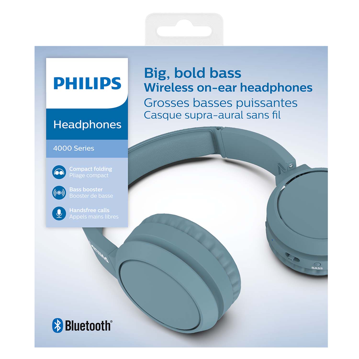 Audífonos Bluetooth Philips 29H de Autonomía TAH4205BL Azul