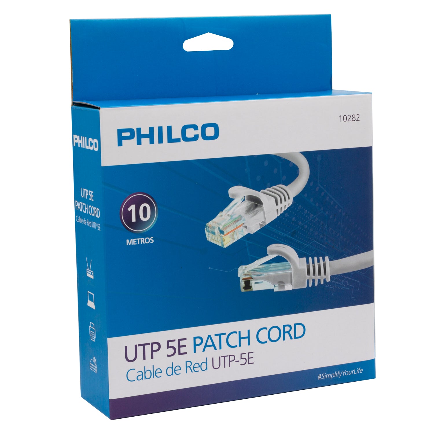Cable de Red Ethernet de 10 Metros Categoría 5E 100% Cobre