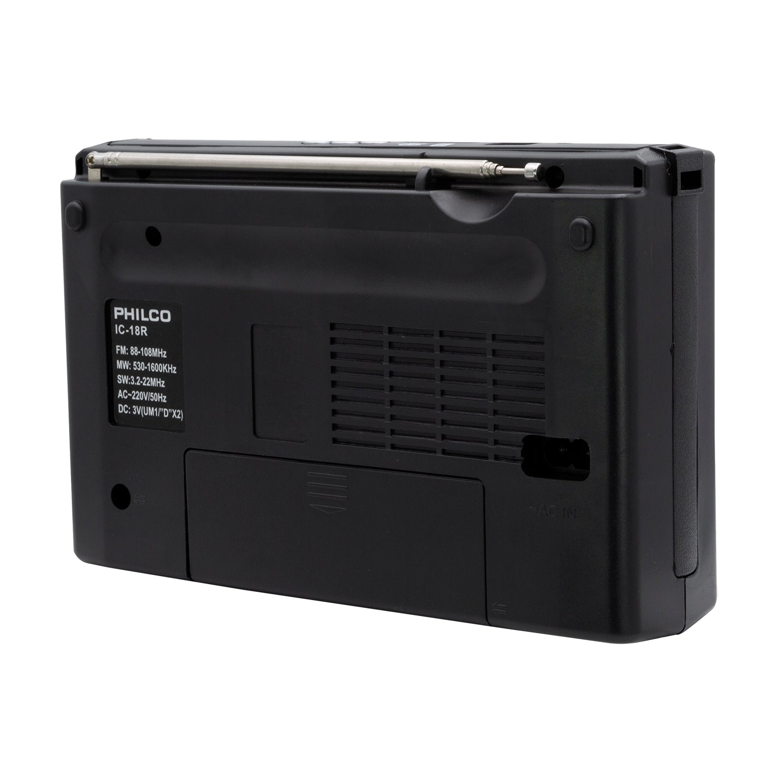 Radio AM / FM Multibandas Recargable a Pilas y Corriente 18R