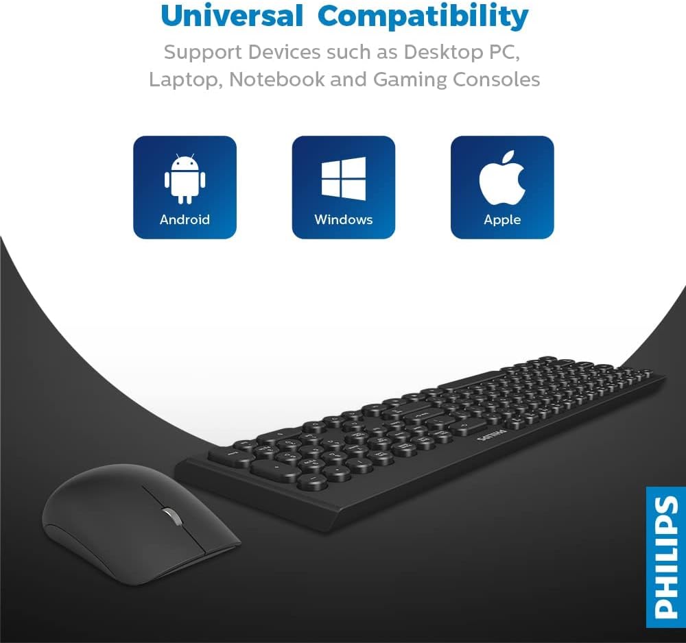Kit Mouse y Teclado Inalámbrico Philips SPT6323 Wireless 2G