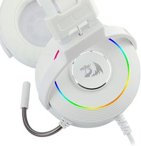 Audifonos USB Redragon Lamia White Audio 7.1 Con Soporte