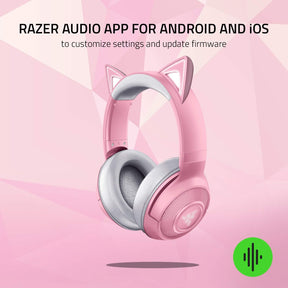 Audifonos Razer Rosado Kraken Bluetooth Kitty Gamer Edition