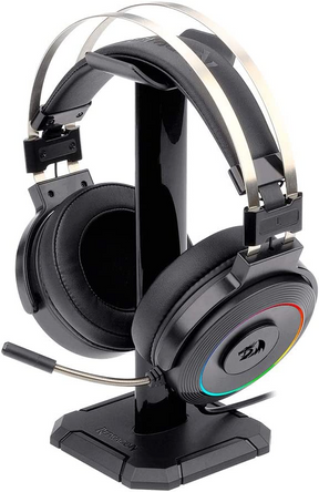 Audifonos USB Redragon Lamia Black Audio 7.1 Con Soporte