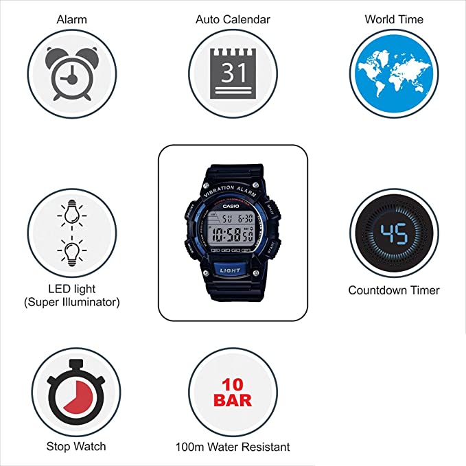 Reloj Casio Hombre  W-736H-2Avdf