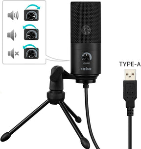 Micrófono Condensador USB Multiplataformas Fifine K669BK Pro