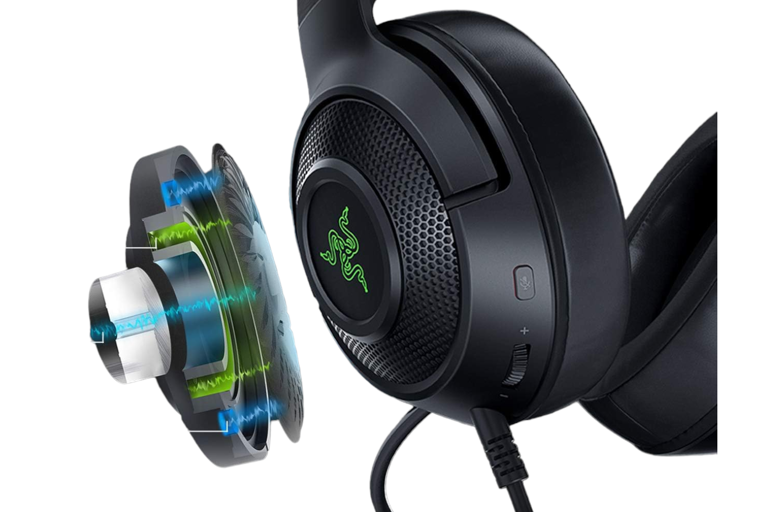 Audífonos Gamer Razer Kraken V3 X USB Hyperclear TriForce