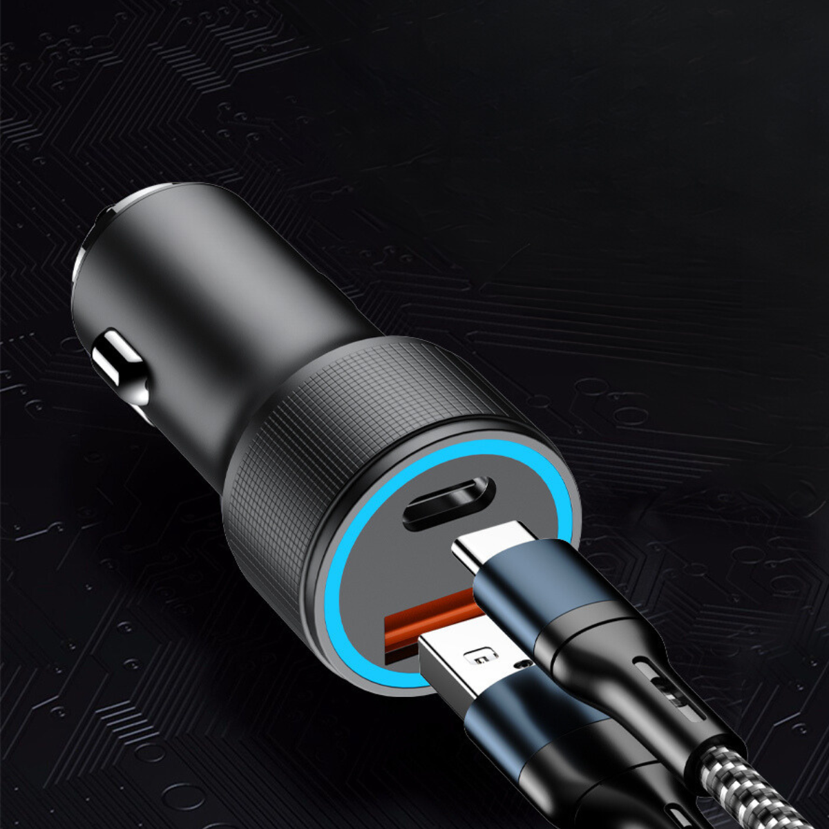 Cargador de Auto 12V 42W Max USB-C+ USB Power Delivery Q.C