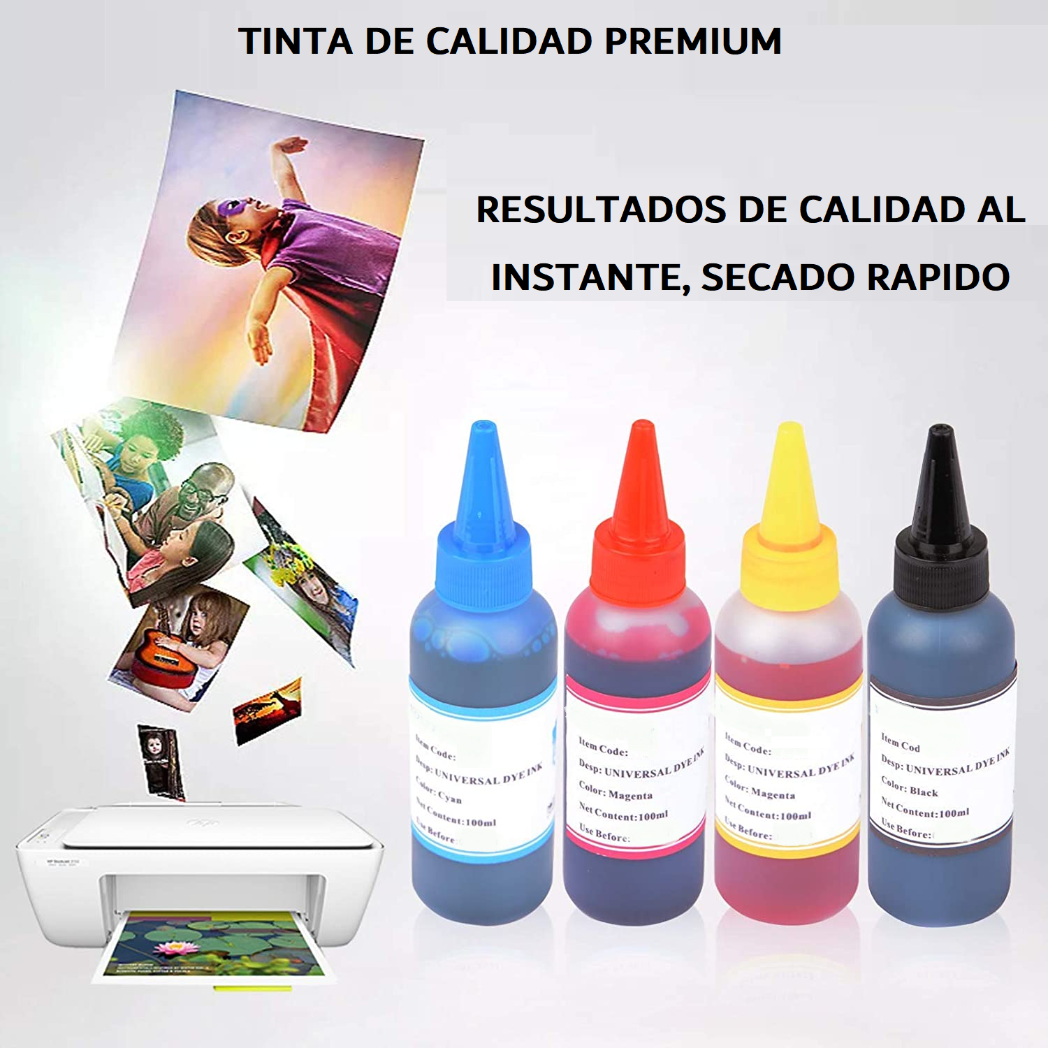 Tinta para Recargar Impresoras 100ML Yellow Premium Quality