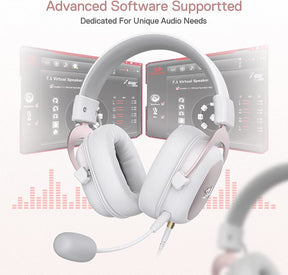 Audifonos Gamer Usb Redragon Zeus 2 White Multiplataformas