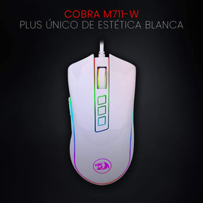 Mouse Redragon Cobra Gamer Blanco M711W Edition Pro