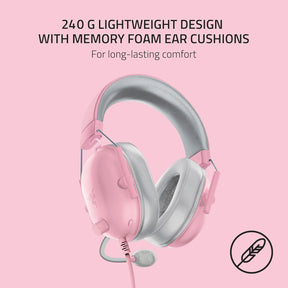 Audífonos Razer Blackshark V2 X Rosa Quartz Multiplataforma