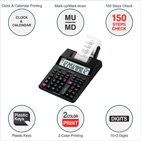 Calculadora Casio Con Rollo HR-100RC-BK-DC Profesional