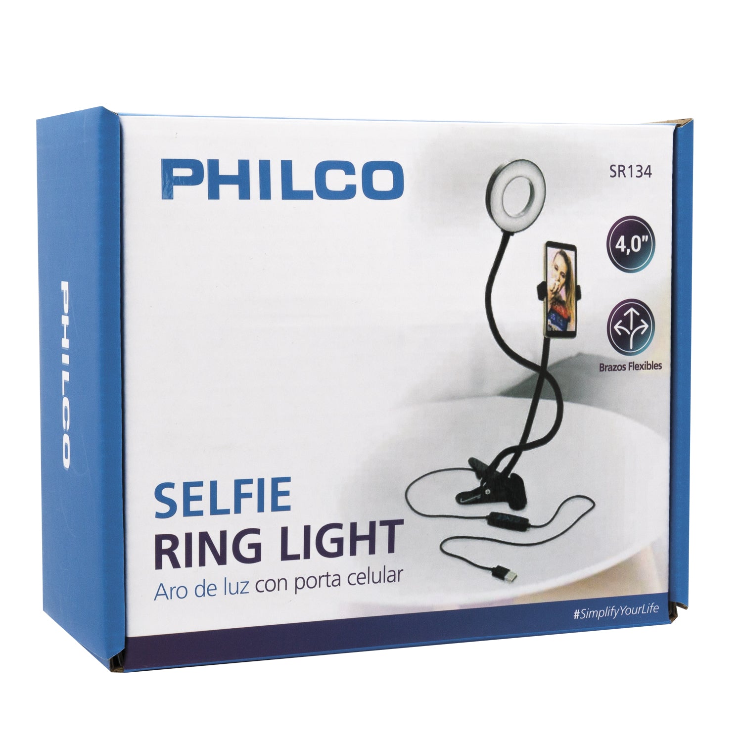 Aro de Luz para Streaming con Soporte Tipo Clip SR134 Pro