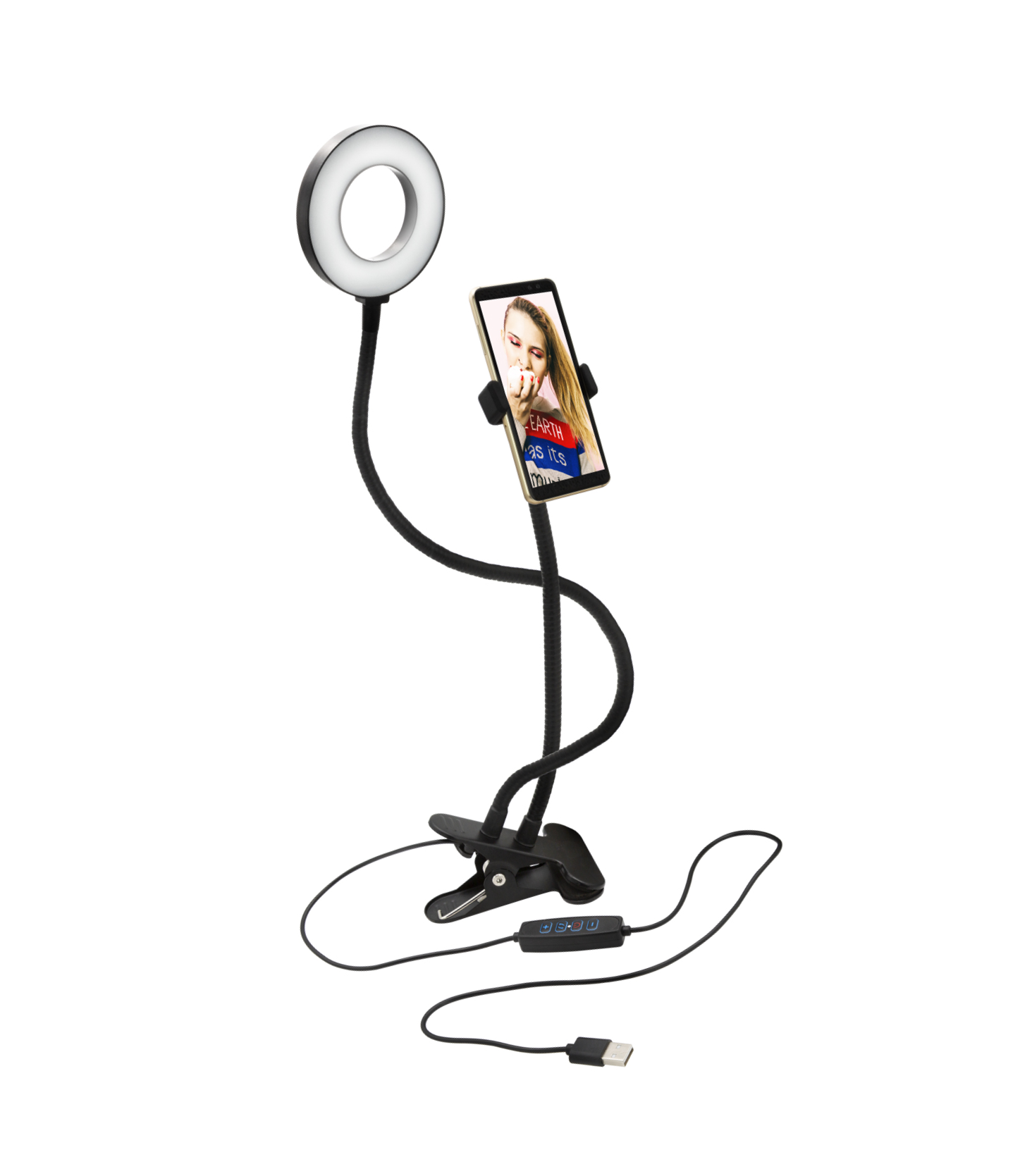 Aro de Luz para Streaming con Soporte Tipo Clip SR134 Pro