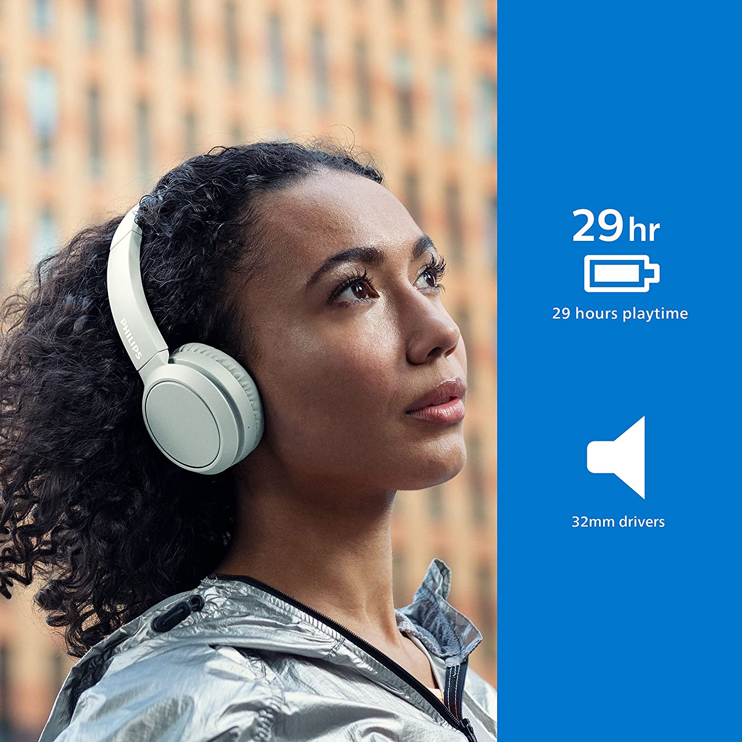 Audífonos Bluetooth Philips 4205 Big Bass 26 Horas de Música