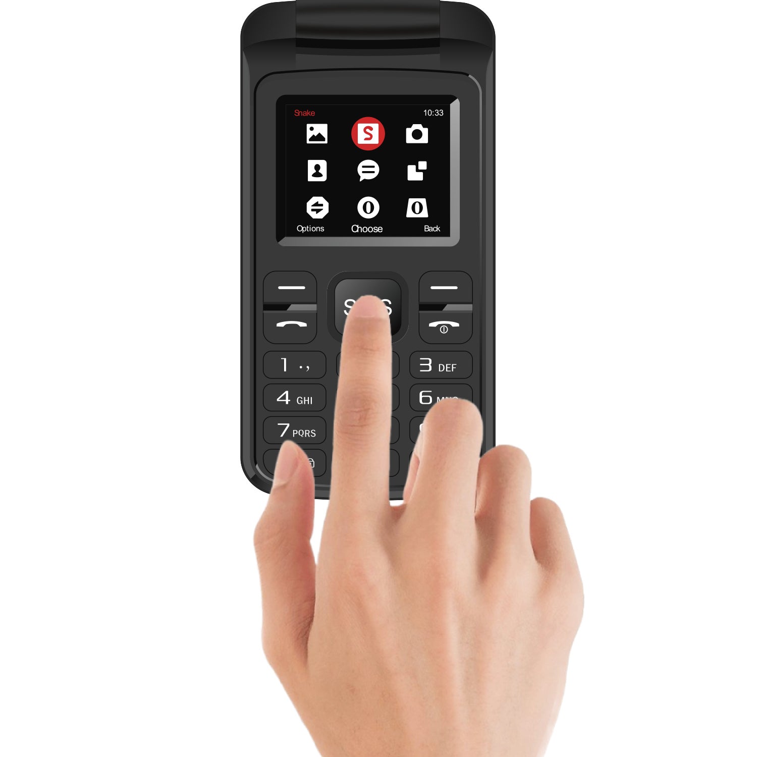 Teléfono Senior 4G de Adulto Mayor con Boton S. O. S MLAB-BK