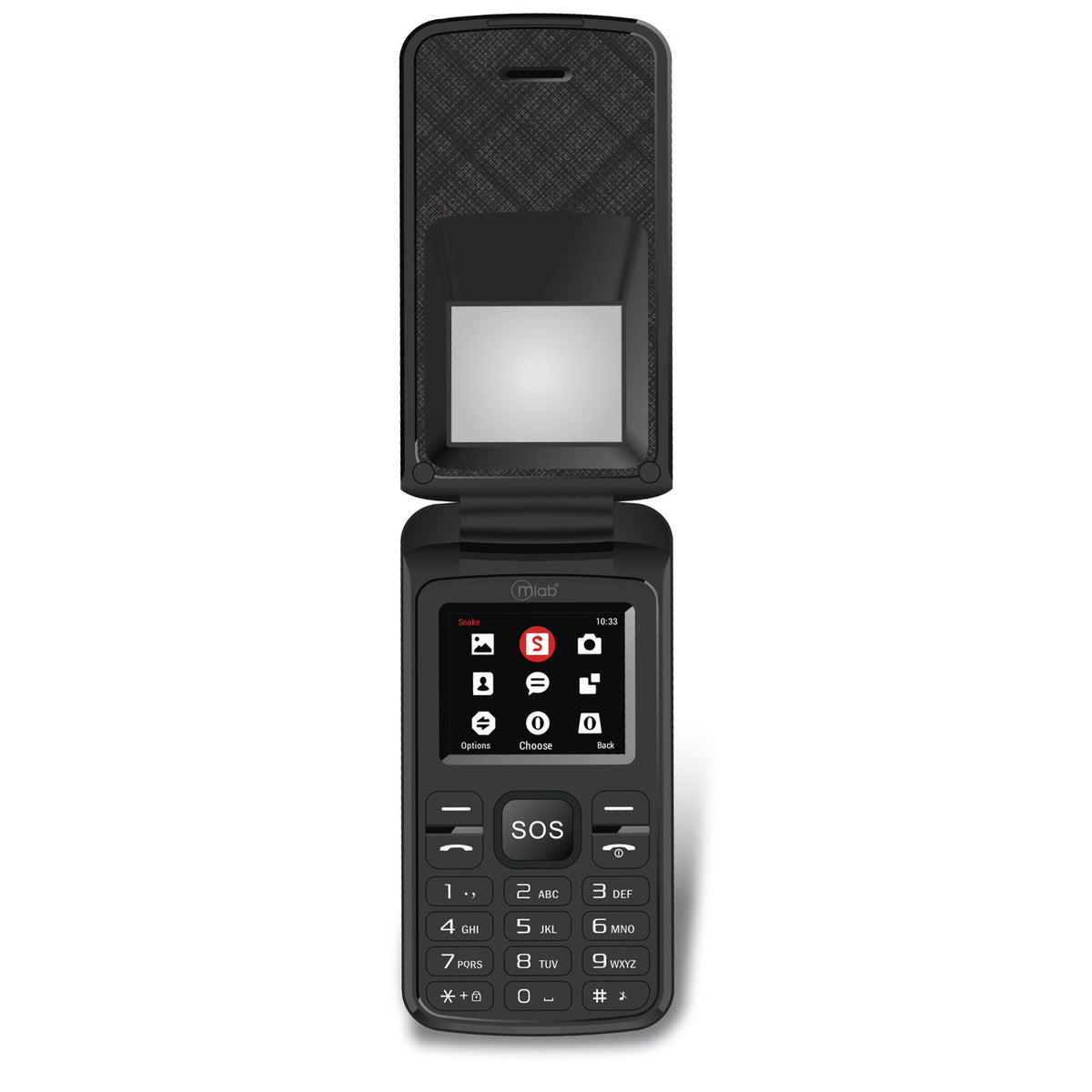 Teléfono Senior 4G de Adulto Mayor con Boton S. O. S MLAB-BK